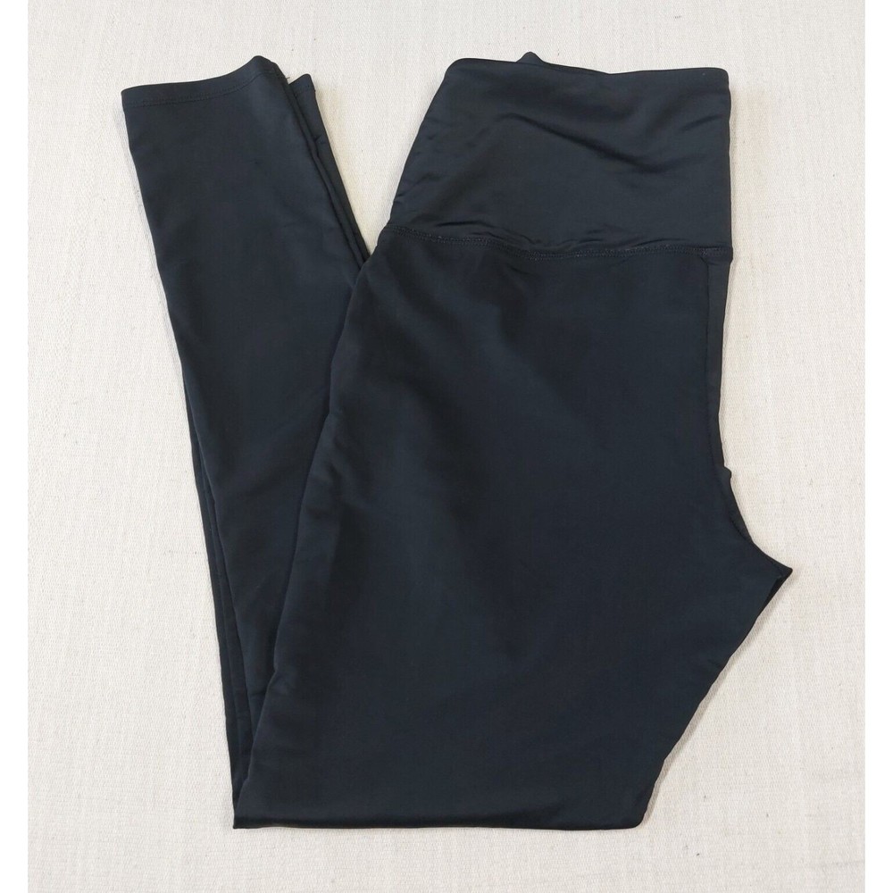 Christian Siriano Leggings Womens Size Large Black High Rise Full Length